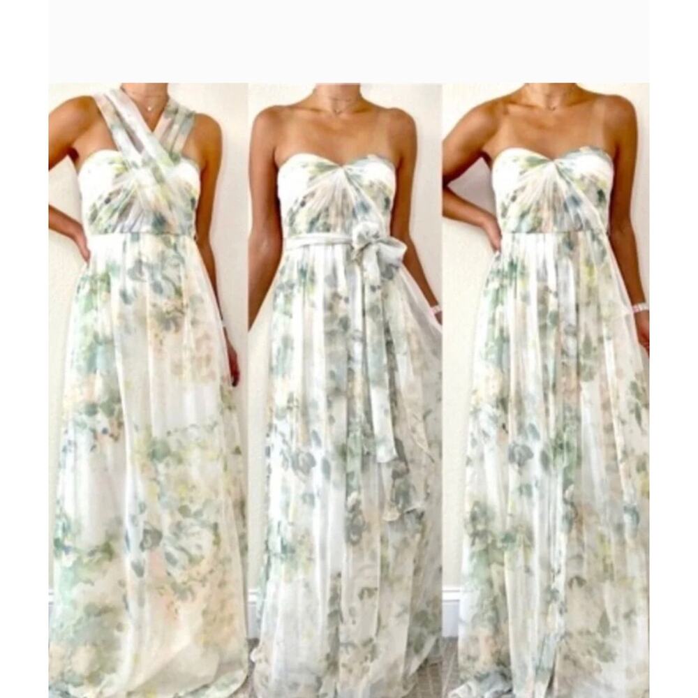 Jenny Yoo Nyla Tulle Convertible Floral Bridesmaid Dress Size 6 - Picture 3 of 7